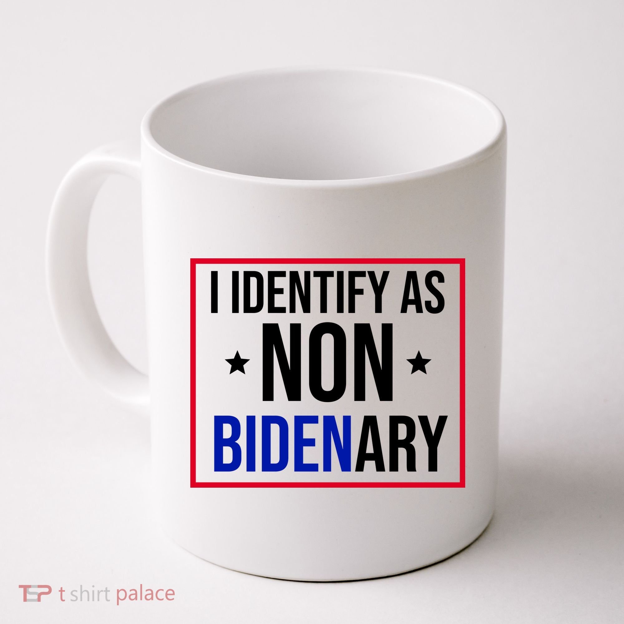 I Identify As Non Bidenary Anti Biden Funny Coffee Mug