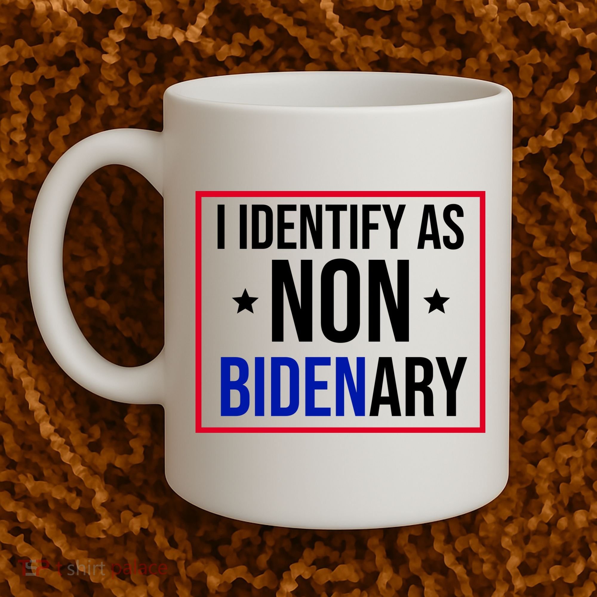 I Identify As Non Bidenary Anti Biden Funny Coffee Mug
