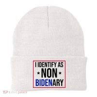 I Identify As Non Bidenary Anti Biden Funny Beanie thumb 0