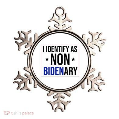 I Identify As Non Bidenary Anti Biden Funny Ornament