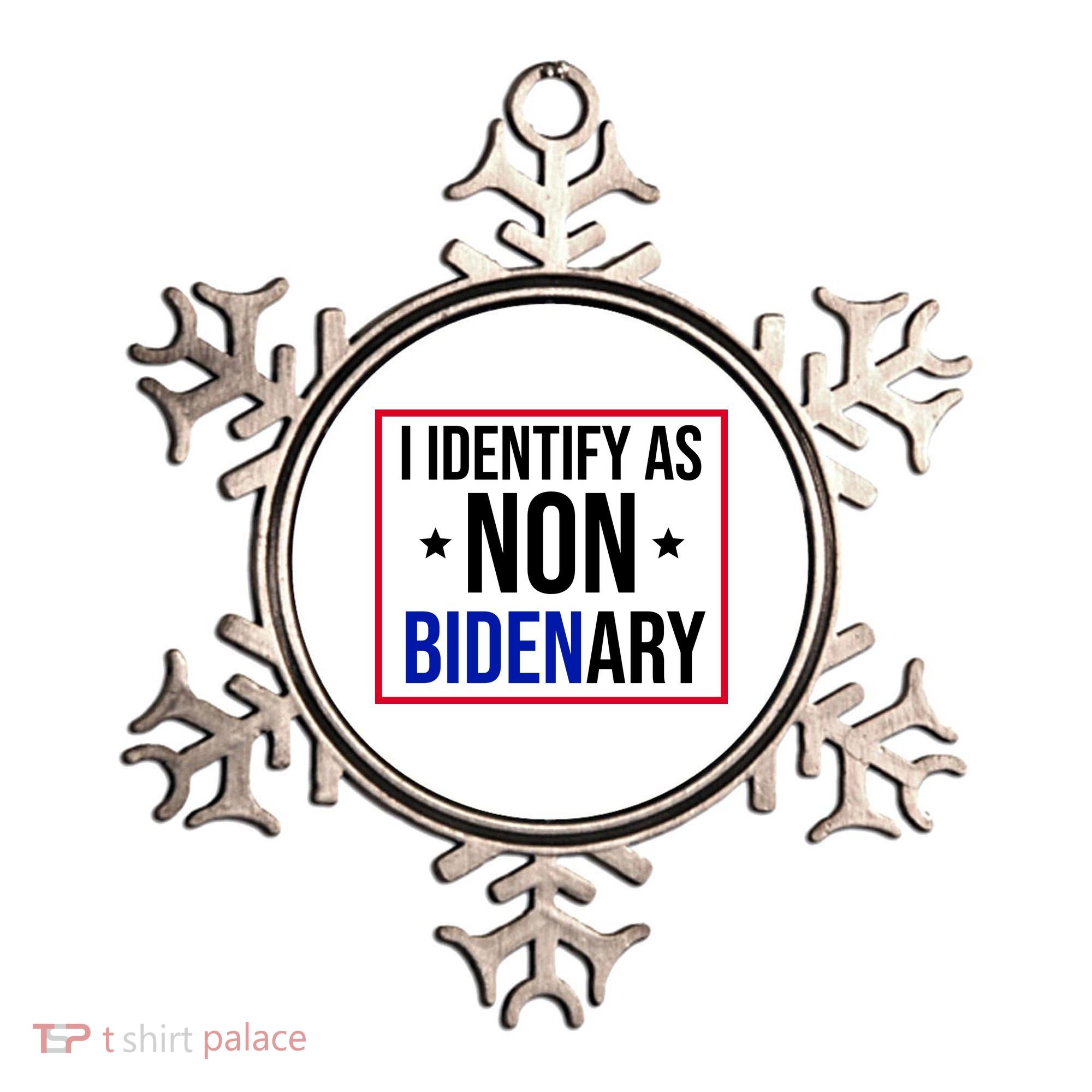 I Identify As Non Bidenary Anti Biden Funny Ornament