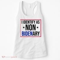I Identify As Non Bidenary Anti Biden Funny Women's Tank Top thumb 0