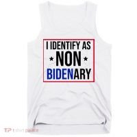I Identify As Non Bidenary Anti Biden Funny Tank Top thumb 0