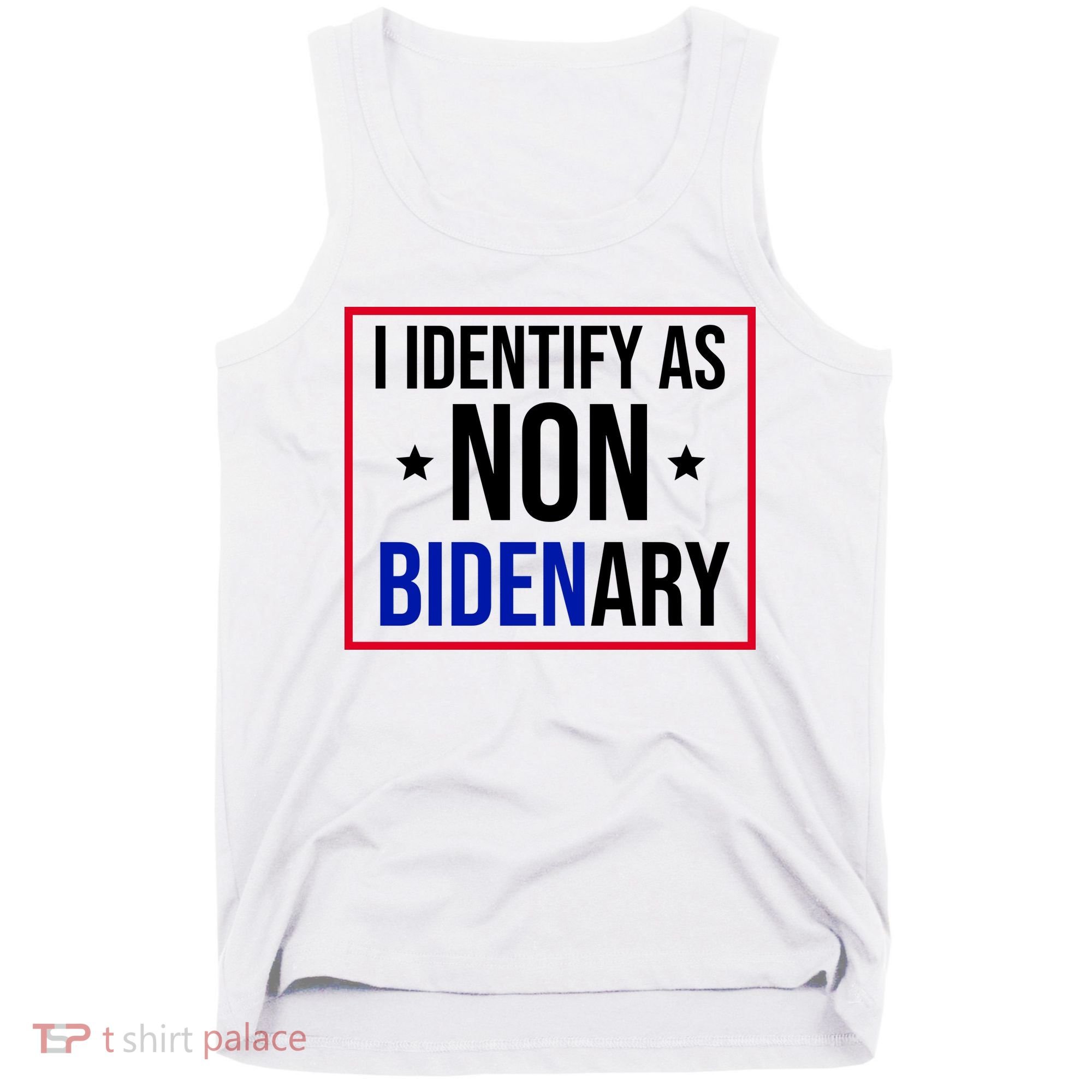 I Identify As Non Bidenary Anti Biden Funny Tank Top
