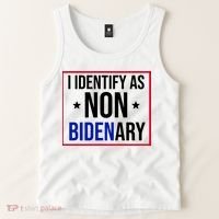 I Identify As Non Bidenary Anti Biden Funny Tank Top thumb 2