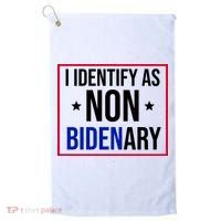 I Identify As Non Bidenary Anti Biden Funny Golf Towel thumb 0