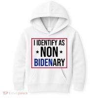 I Identify As Non Bidenary Anti Biden Funny Kids Hoodie thumb 0