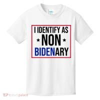 I Identify As Non Bidenary Anti Biden Funny Kids T-Shirt thumb 0