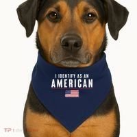 I Identify As An American USA-Made Doggie Bandana thumb 1