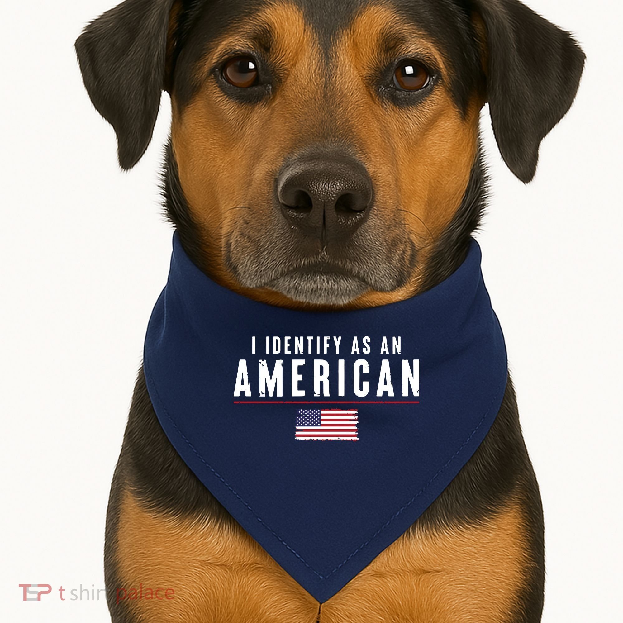 I Identify As An American USA-Made Doggie Bandana
