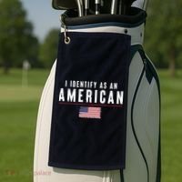 I Identify As An American Golf Towel thumb 2