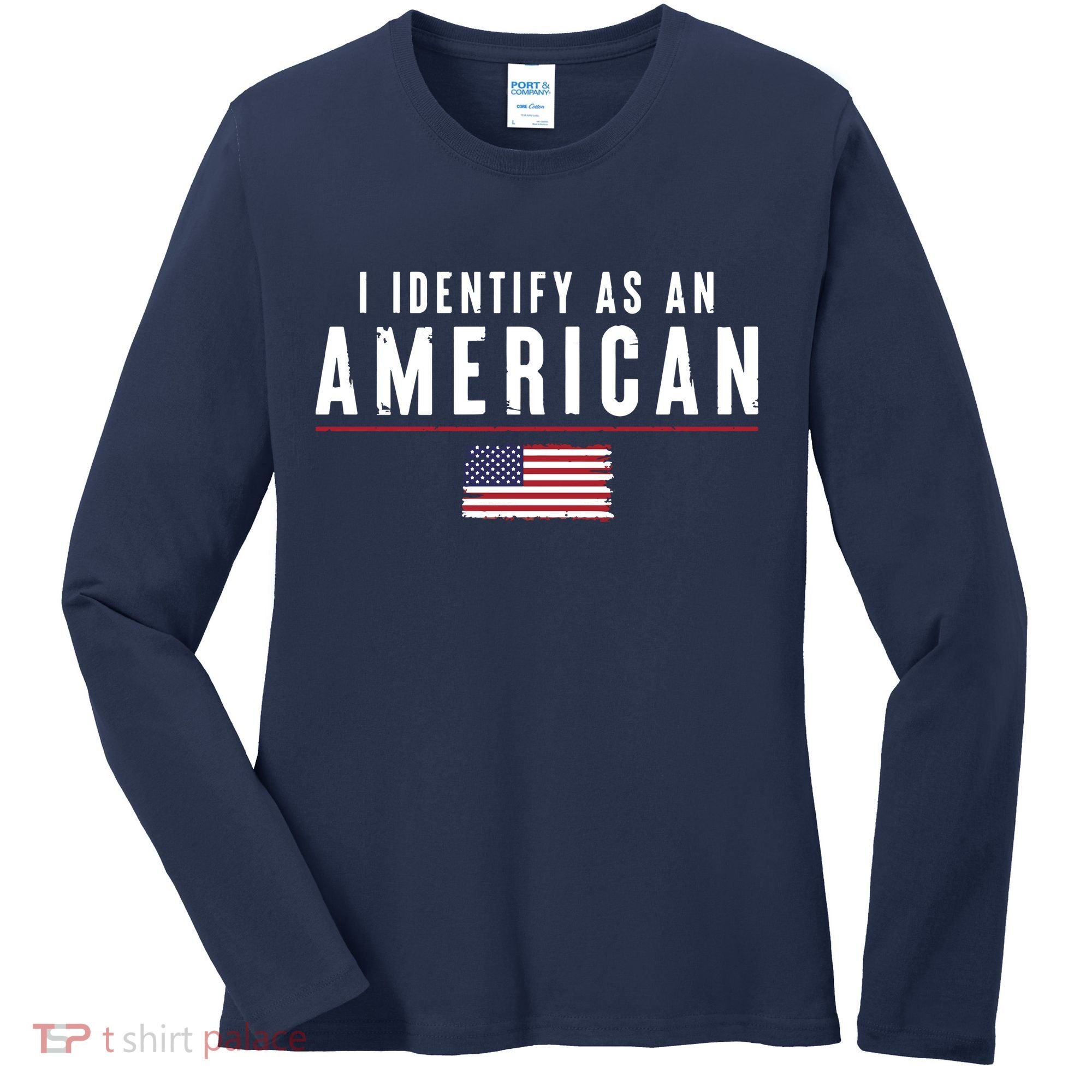 I Identify As An American Women's Long Sleeve Shirt