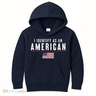 I Identify As An American Kids Hoodie