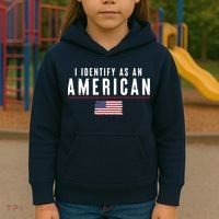 I Identify As An American Kids Hoodie thumb 3