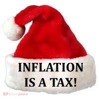 Inflation Is A Tax Santa Hat thumb 0