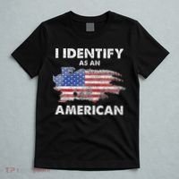 I Identify As An American Politics US Flag Proud American T-Shirt thumb 5