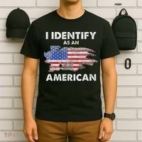 I Identify As An American Politics US Flag Proud American T-Shirt thumb 6