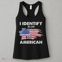 I Identify As An American Politics US Flag Proud American Women's Tank Top thumb 3
