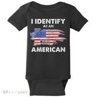 I Identify As An American Politics US Flag Proud American Baby Bodysuit thumb 0