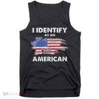 I Identify As An American Politics US Flag Proud American Tank Top thumb 0