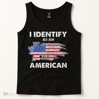 I Identify As An American Politics US Flag Proud American Tank Top thumb 2