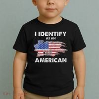 I Identify As An American Politics US Flag Proud American Toddler T-Shirt thumb 2