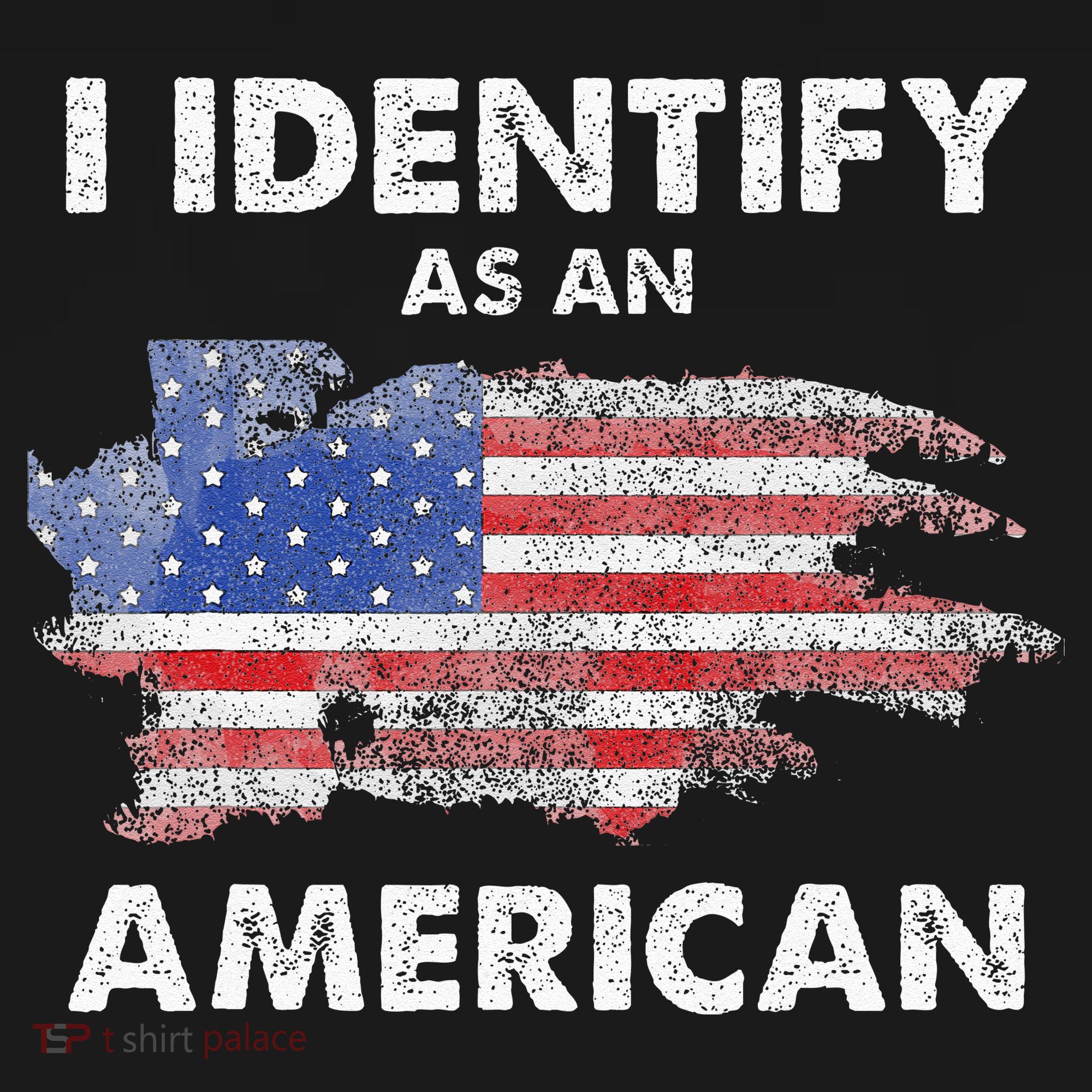 I Identify As An American Politics US Flag Proud American Women's T-Shirt