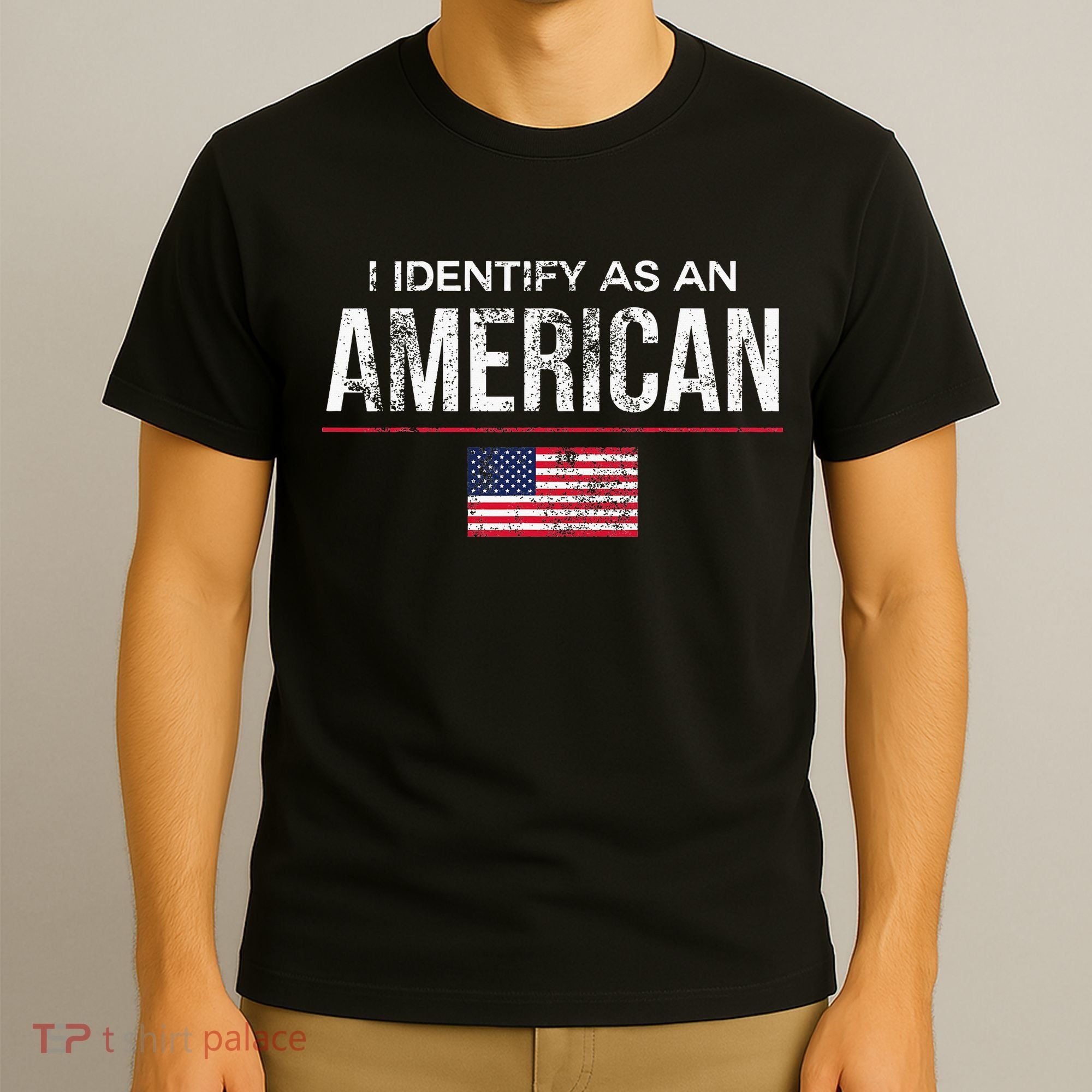 I Identify As An American No Identity Politics Usa T-Shirt