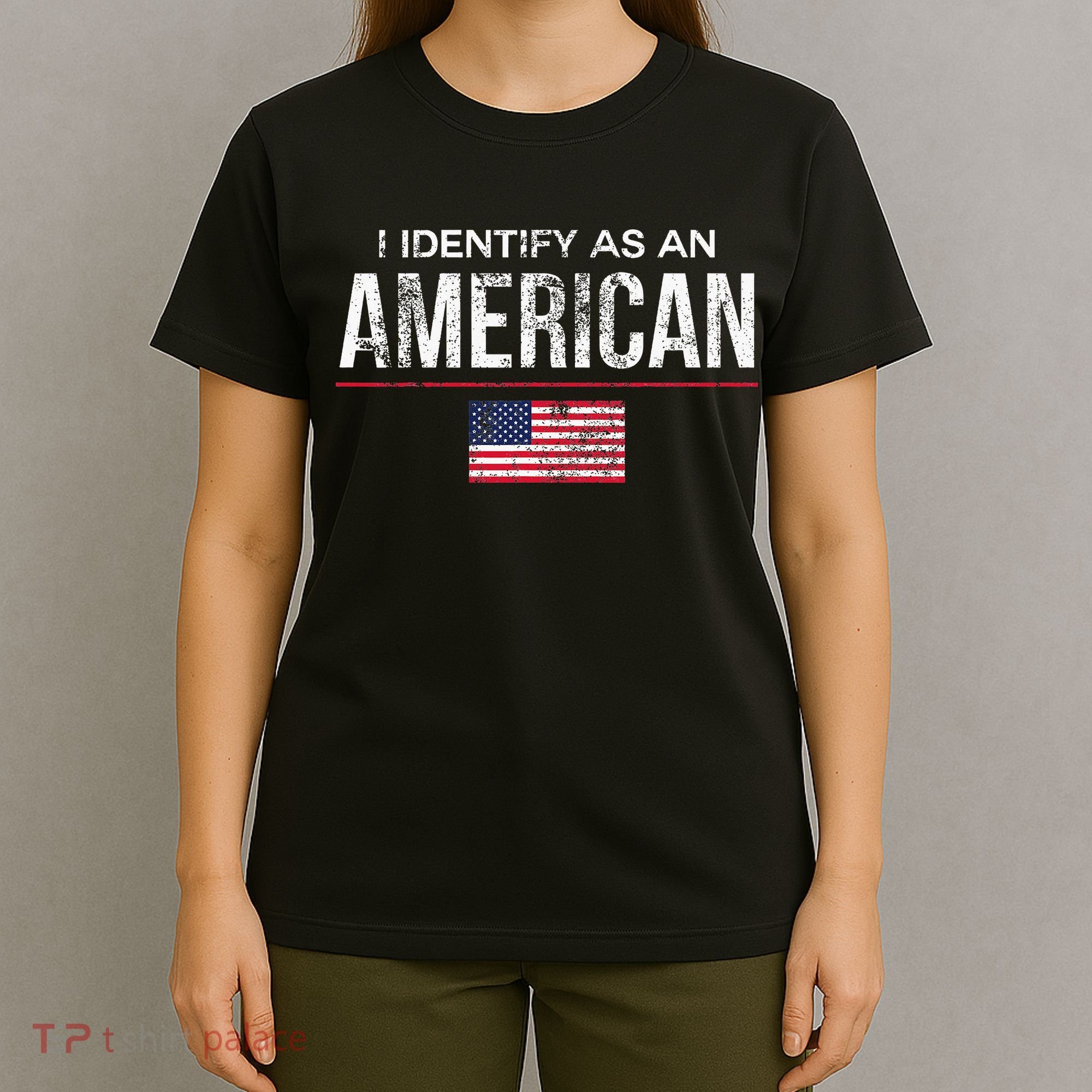 I Identify As An American No Identity Politics Usa T-Shirt