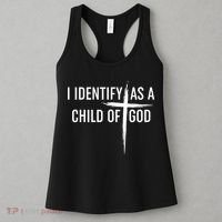 I Identify As A Child Of God Christian Funny Women's Tank Top thumb 3