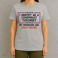 I Identify As A Conspiracy Theorist Pronouns Are Told You So T-Shirt thumb 4