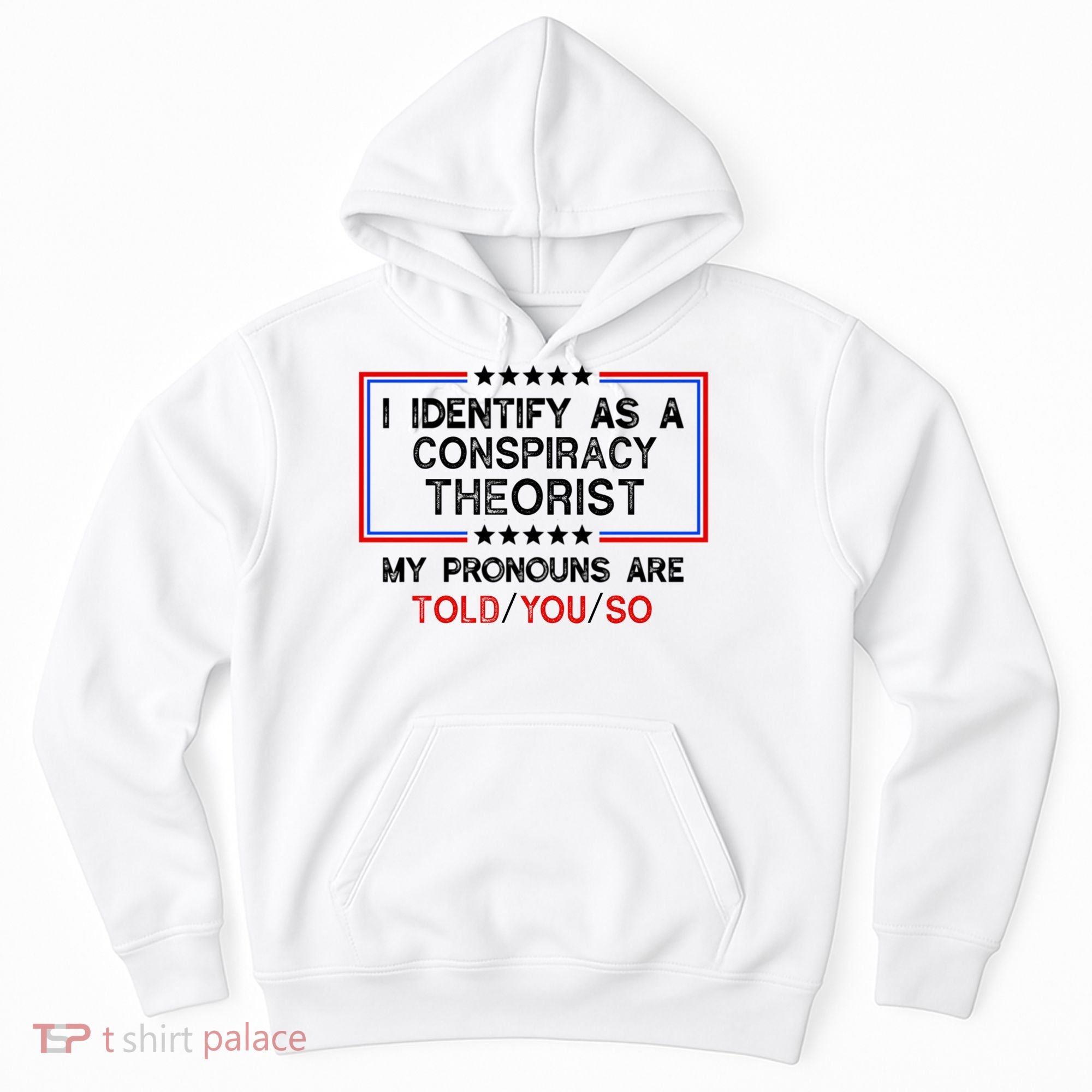 I Identify As A Conspiracy Theorist Pronouns Are Told You So Hoodie