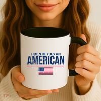 I Identify As An American USA FLAG Coffee Mug thumb 3