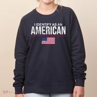 I Identify As An American USA FLAG Women's Sweatshirt thumb 0