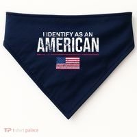 I Identify As An American USA FLAG USA-Made Doggie Bandana thumb 0