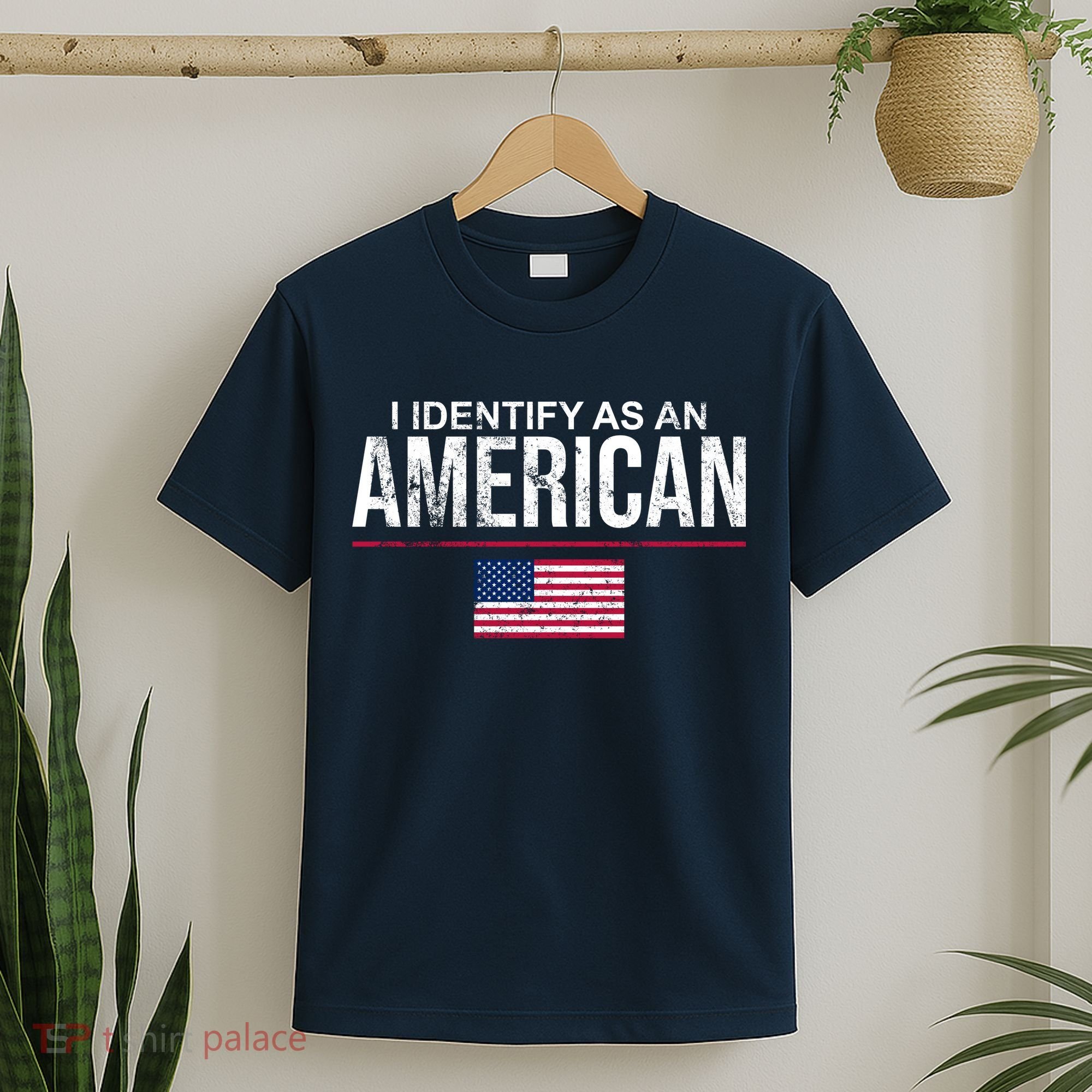 I Identify As An American USA FLAG T-Shirt