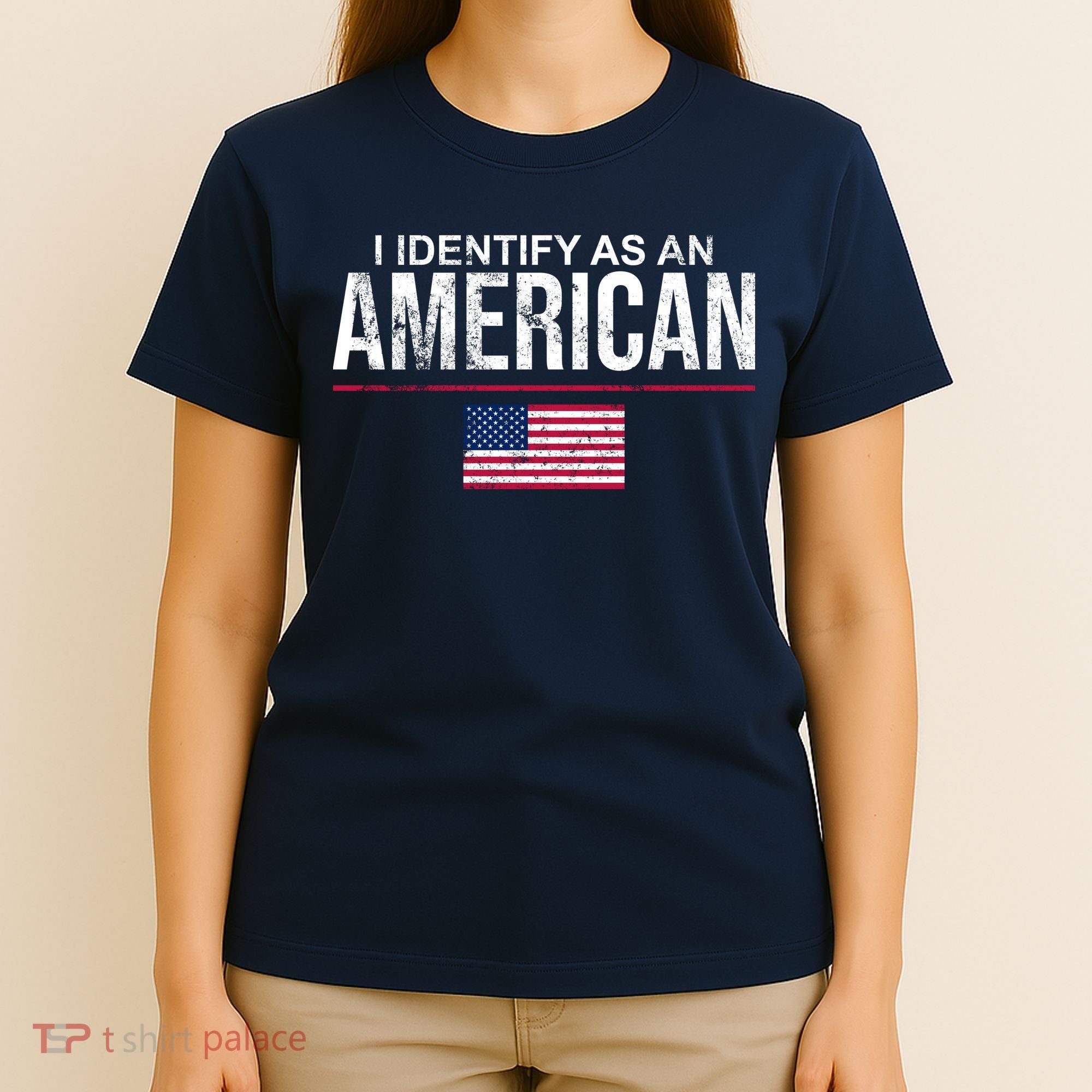 I Identify As An American USA FLAG T-Shirt
