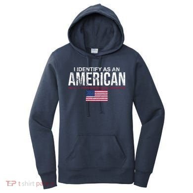 I Identify As An American USA FLAG Women's Hoodie