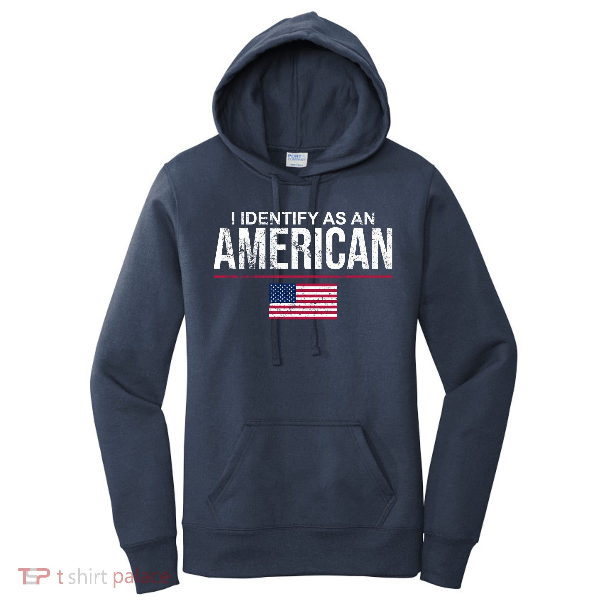 I Identify As An American USA FLAG Women's Hoodie