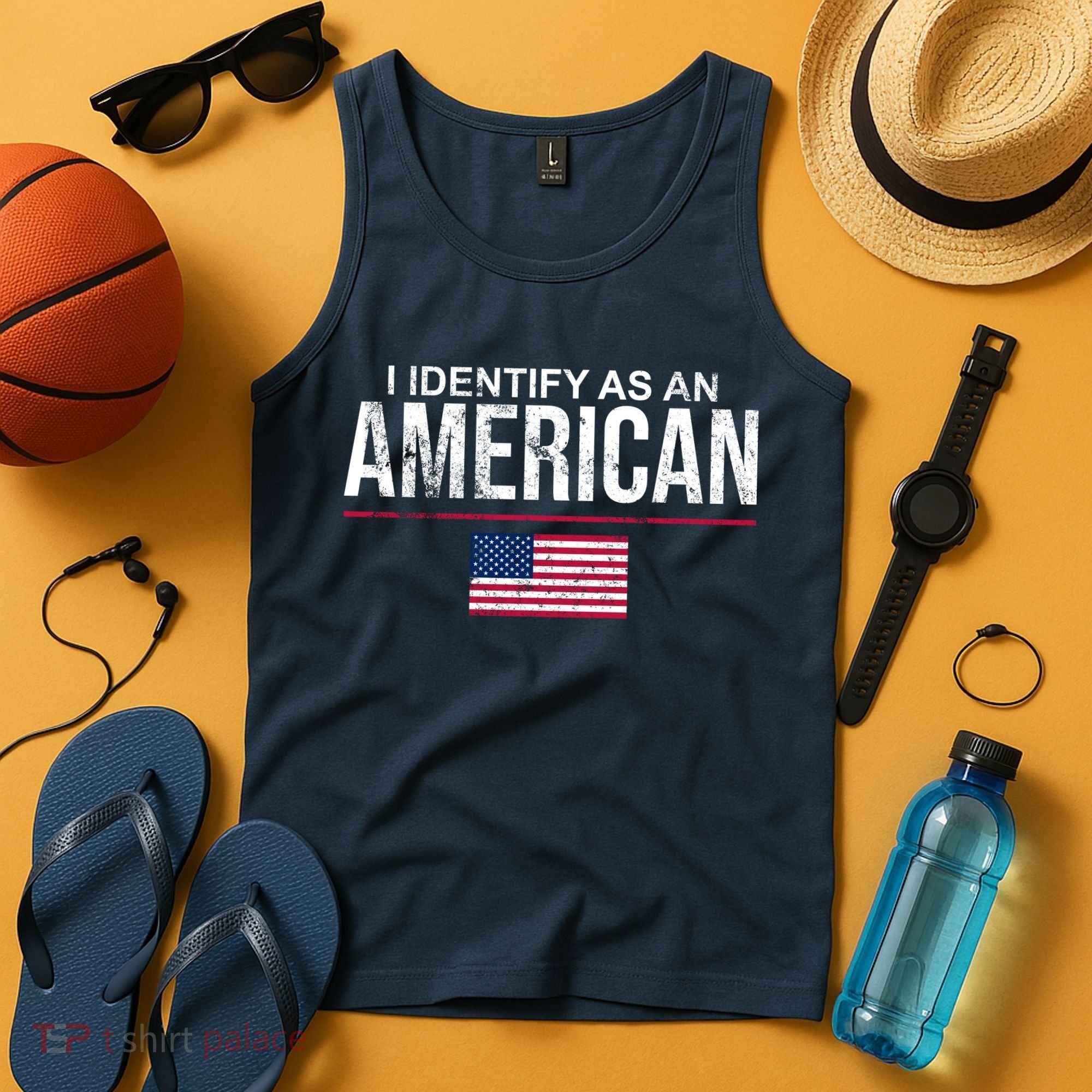 I Identify As An American USA FLAG Tank Top