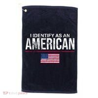 I Identify As An American USA FLAG Golf Towel thumb 0