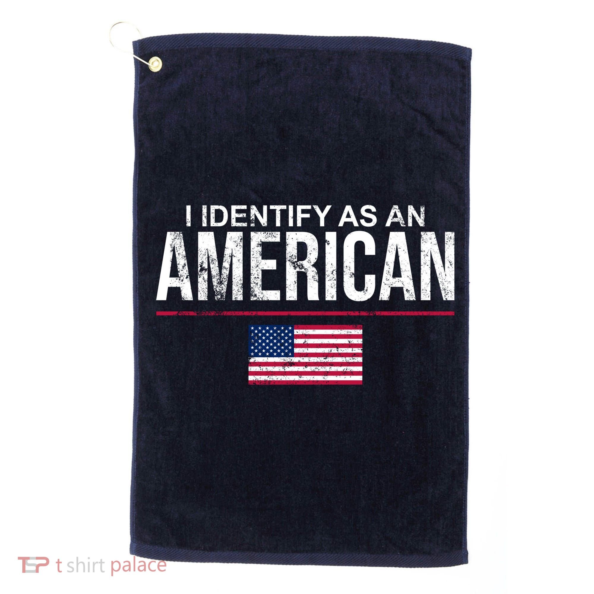 I Identify As An American USA FLAG Golf Towel