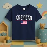 I Identify As An American USA FLAG Toddler T-Shirt thumb 3