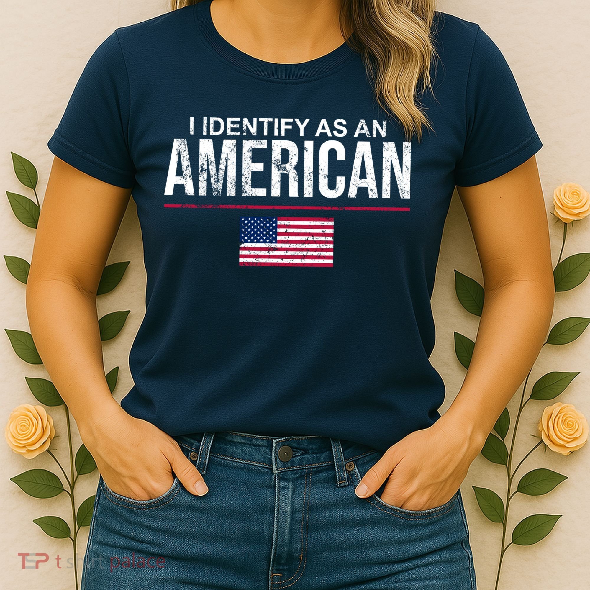 I Identify As An American USA FLAG Women's T-Shirt