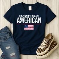I Identify As An American USA FLAG Women's T-Shirt thumb 3