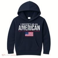 I Identify As An American USA FLAG Kids Hoodie thumb 0