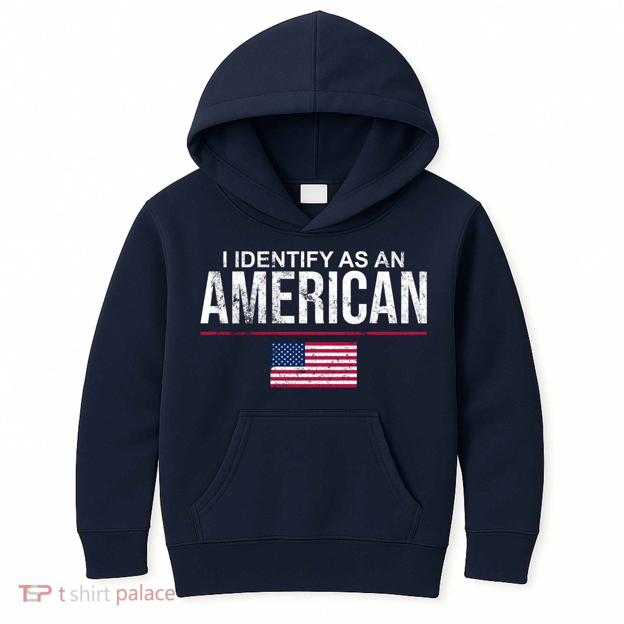 I Identify As An American USA FLAG Kids Hoodie
