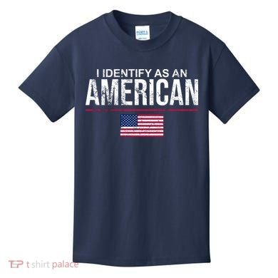 I Identify As An American USA FLAG Kids T-Shirt
