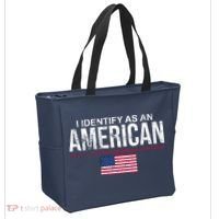 I Identify As An American USA FLAG Tote Bag thumb 2