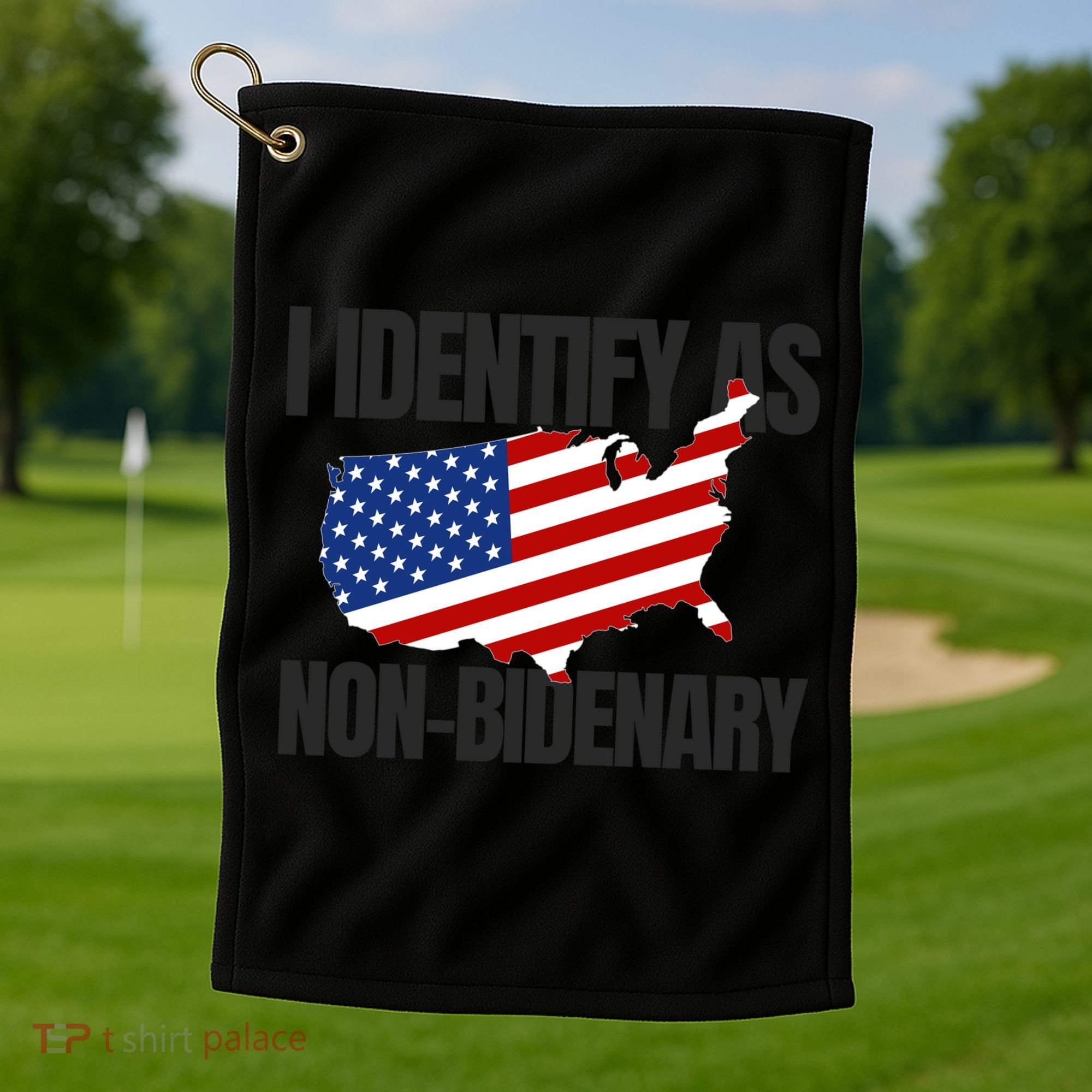 I Identify As Non Bidenary Golf Towel